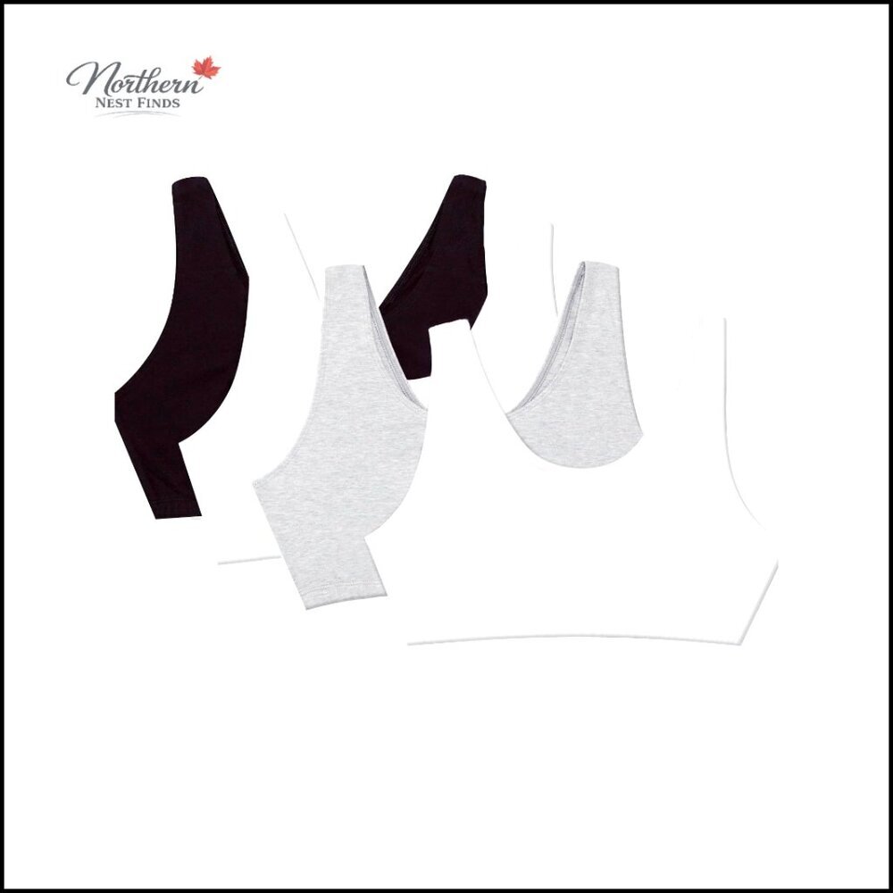 Cotton Sports Bra Tank Style Wire-Free Comfort Lightweight Support